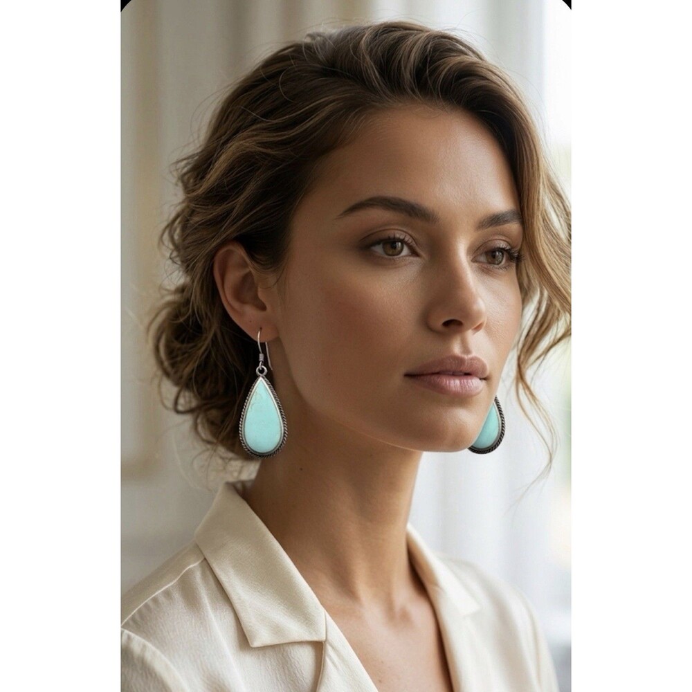 Gorgeous Turquoise and Sterling Silver Earrings